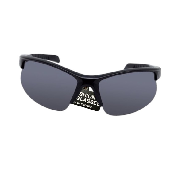 Sports Wrap Semi Rim Sunglasses - Picture 4 of 7